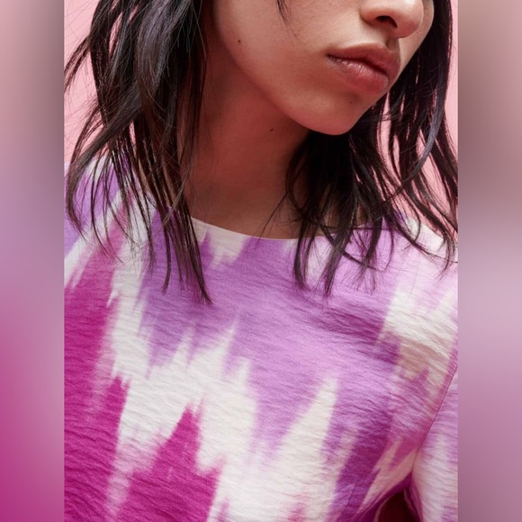 MAJE Tie Dye Printed Open Back Dress in Size 38/ US M - Picture 6 of 8